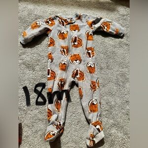 Cozy Gray Tiger Print Kids One Piece 18 months